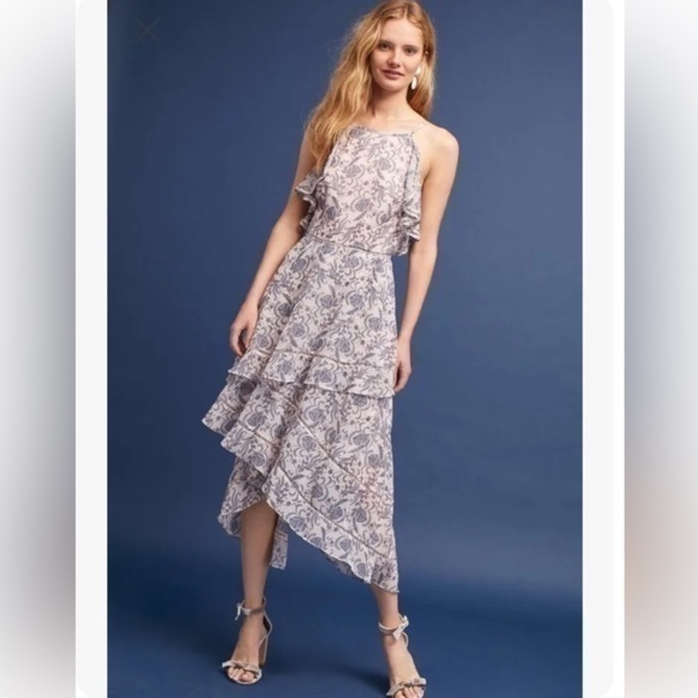 Keepsake the Label Lovers Holiday Wallpaper Floral Maxi Dress Pink Cream Size S